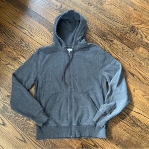 Champion Authentic Men’s Sz Med Charcoal Gray Full Zip Hoodie Fleece Sweatshirt